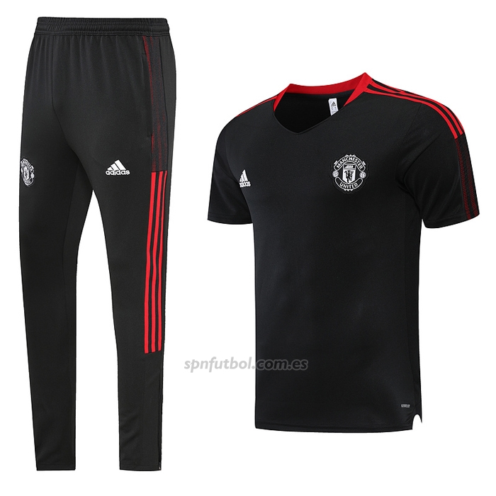 Chandal del Manchester United Manga Corta 2023-2024 Negro